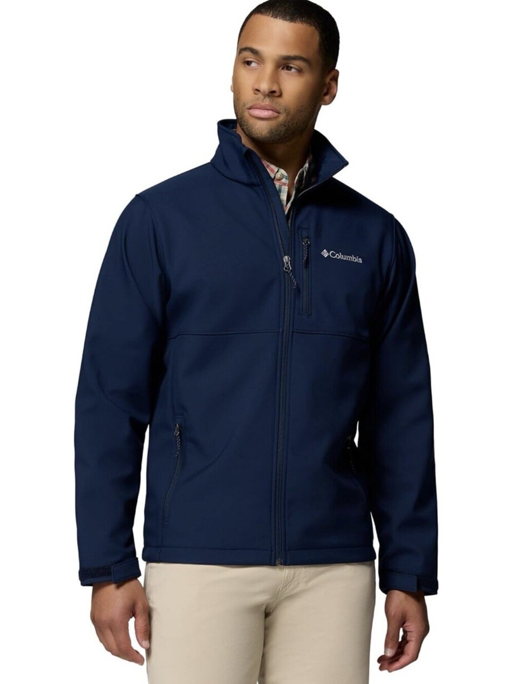 Columbia Ascender Softshell Jacket Omni Shield Men’s Size S Collegiate Navy